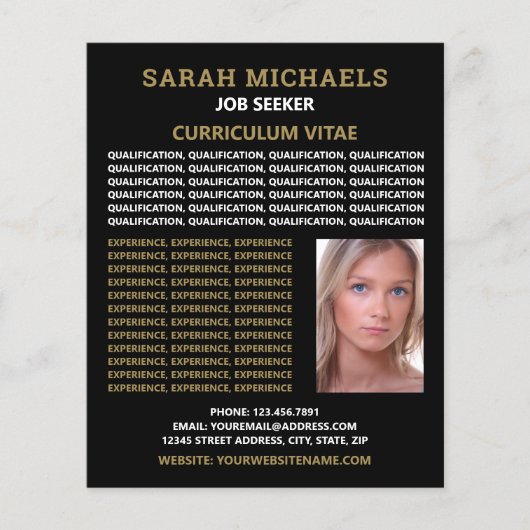 モダン&スタイリッシュ求職者の履歴書 チラシ (正面)