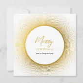 モダン&スタイリッシュ金ゴールドとホワイトクリスマス シーズンカード (正面)