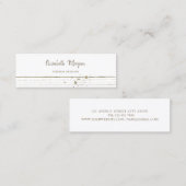 モダン　スタイリッシュ　プロフェッショナル　ホワイト　ストライプ スキニー名刺 (正面/裏面)