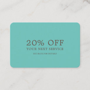 モダン&スタイリッシュ – 任意の色 – 割引券 割引カード