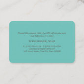 モダン&スタイリッシュ – 任意の色 – 割引券 割引カード (裏面)