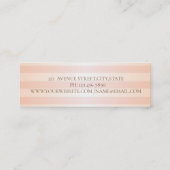 モダン、ストライプの金ゴールドブラシストローク、金ゴールドフレーム スキニー名刺 (裏面)