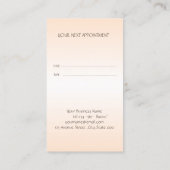 モダン,ストライプ，はさみ，花アポイントメントカード 紹介カード (裏面)