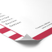 モダン ストライプ サロン 料金表 ポスター (角)