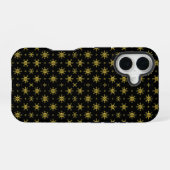 モダン・スノーフレーク・クリスマス iPhone 16ケース (裏面横)
