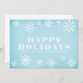モダン スノーフレーク | ホリデー グリーティング シーズンカード (正面/裏面)
