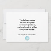 モダン スノーフレーク | ホリデー グリーティング シーズンカード (裏面)