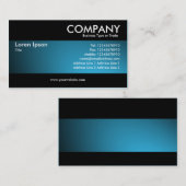 モダン – スポットライト付きスカイブルー 名刺 (正面/裏面)