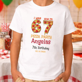 モダン スライス スライス ボーイ シックス セブン 誕生日パーティー Tシャツ