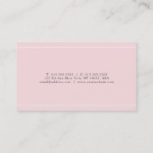 モダン スリム グラマー プレーン ラグジュアリー プロフェッショナル 名刺 (裏面)