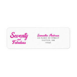 モダン セブンティ アンド ファビュラス ボールド 70歳の誕生日 ラベル