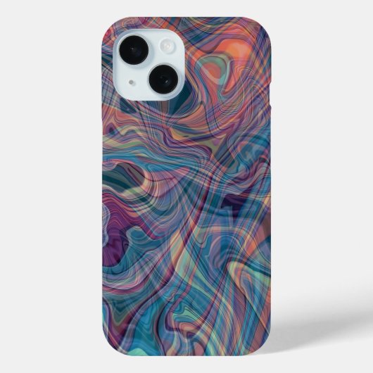 モダン セレスティアル マーブル リキッド アート フォンケース - Ab Case-Mate iPhoneケース (裏面)