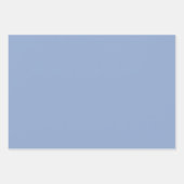 モダン セレニティ ブルー 無地 ソリッド カラー ラッピングペーパーシート (正面2)