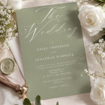 モダン・セージグリーンとホワイトのシンプルな結婚式