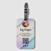 モダン，ソーシャルメデ後を追ィア ラゲッジタグ (正面縦)