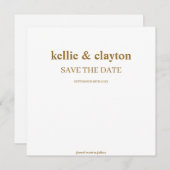 モダン タイプの結婚式 Save The Date セーブザデート (正面/裏面)