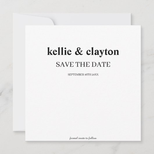 モダン タイプの結婚式 Save The Date セーブザデート (正面)