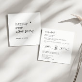 モダン タイプライター挙式 ウェディング レセプション 招待状