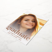 モダン タイプ フォト 卒業 フoil 発表 箔招待状 (回転した状態)