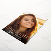 モダン タイプ フォト 卒業 foil 発表 箔招待状 (回転した状態)