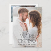 モダン タイプ 私たちふたりだけで 2 フォト レセプション 招待状 (正面/裏面)