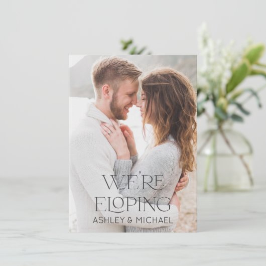 モダン タイプ 私たちふたりだけで 2 フォト レセプション 招待状 (スタンド正面)