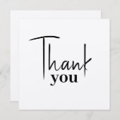 モダン タイポグラフィック サンクス カード (正面/裏面)