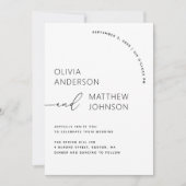 モダン タイポグラフィー ウェディング | エレガントでコンテンポラリーなスタイル 招待状 (正面)