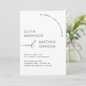 モダン タイポグラフィー ウェディング | エレガントでコンテンポラリーなスタイル 招待状 (スタンド正面)