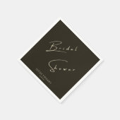 モダン タイポグラフィー & カリグラフィー ブライダル シャワー スタンダードカクテルナプキン (角)