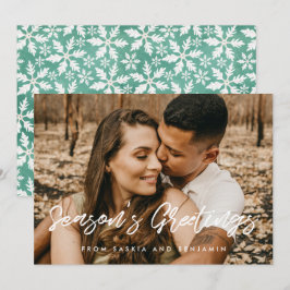 モダン タイポグラフィー シーズンズ グリーティングス フォト シーズンカード