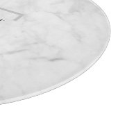 モダン タイポグラフィー パーソナライズ ネーム グレー マーブル カッティングボード (角)