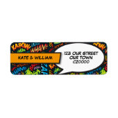 モダン タイポグラフィー・ファン・コミック 返送先住所 ラベル (正面)