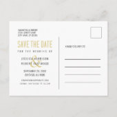 モダン タイポグラフィー フォト シンプル セーブ・ザ・デート インビテーションポストカード (裏面)