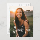 モダン タイポグラフィー フォト 卒業 ありがとうございます ポストカード (正面/裏面)