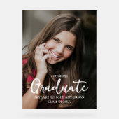 モダン タイポグラフィー フォト 卒業 アクリルサイン (正面)