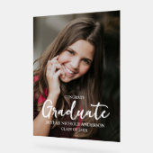 モダン タイポグラフィー フォト 卒業 アクリルサイン (傾斜)