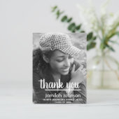 モダン タイポグラフィー フォト 2025 卒業お礼 ポストカード (スタンド正面)