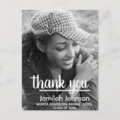 モダン タイポグラフィー フォト 2025 卒業お礼 ポストカード (正面)