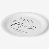 モダン タイポグラフィー ブライダル シャワー ペーパー プレート (アングル)