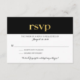 モダン タイポグラフィー ブラック＆ホワイト ストライプ | RSVP