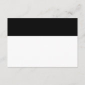 モダン タイポグラフィー ブラック＆ホワイト ストライプ | RSVP (裏面)