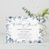 モダン タイポグラフィー ボタニカル ウェディング ブランシュ 招待状 (スタンド正面)