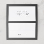 モダン・タイポグラフィー・ミニマリスト結婚式 プレイスカード (外部開封)