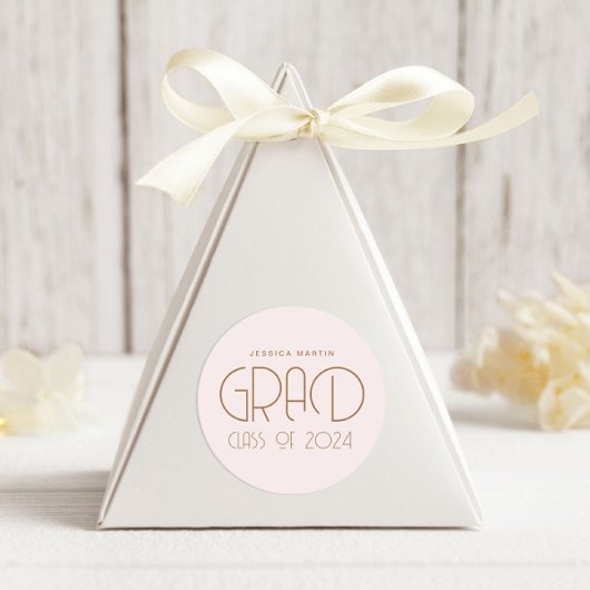 モダン タイポグラフィー 卒業 ラウンドシール