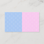 モダン タイポグラフィー 性別発表パーティー！ブック エンクロージャーカード (裏面)