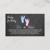 モダン タイポグラフィー 性別発表パーティー！ブック エンクロージャーカード (正面)