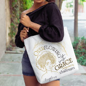 モダン タイポグラフィー 溢れる優雅さ フローラル ヘア トートバッグ