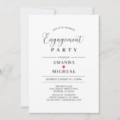 モダン タイポグラフィー 結婚約のお披露目パーティー 招待状 (正面)