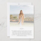 モダン タイポグラフィー 2 フォト 卒業発表 招待状 (裏面)